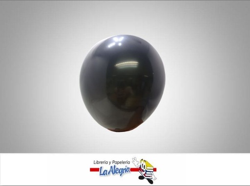 [BALLOON002] GLOBO R12 ESTANDAR NEGRO UND MARCA SM   