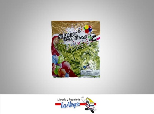 [BALLOON5P077] GLOBO R5 METALIZADO VERDE OLIVA PAQ 100 UND    