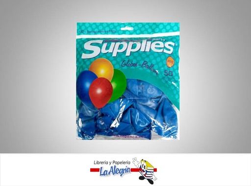 [BALLOONCR011] GLOBO R12 CRISTAL AZUL UND MARCA SUPPLIES   