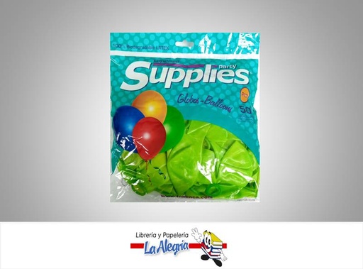 [BALLOONCR066] GLOBO R12 CRISTAL VERDE UND MARCA SUPPLIES   