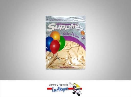 [BALLOONM032] GLOBO R12 METALIZADO MARFIL UND MARCA SM   