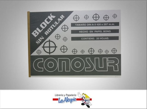 [BLO16] BLOCK BOND S/ROTULAR A3 20H MARCA CONOSUR   