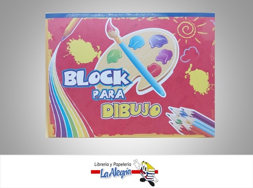 [BLOC001] BLOCK DIBUJO ESCOLAR 25 CAR A4 ENGOMADO MARCA ALVAPLAS   