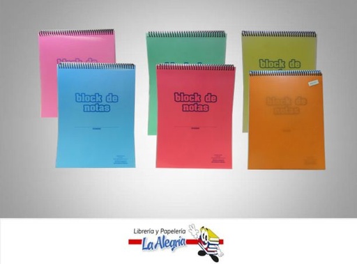 [BLOCK125] BLOCK NOTAS C/ESPIRAL 80H BLANCO CARTA MARCA S/M   