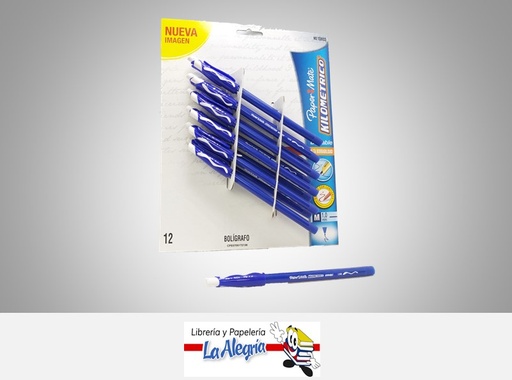 [BOLI04] BOLIGRAFO KILOMETRICO BORRABLE AZUL C/T MARCA PAPER MATE   