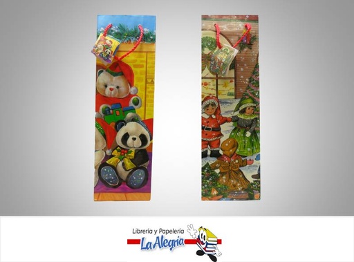 [BOLNPQ3] BOLSA DE REGALO BOT 32,5X10 D/NAVIDAD MARCA S/M   