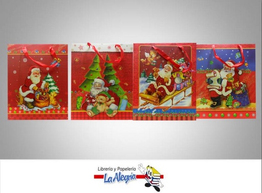 [BOLSANAVGDE] BOLSA DE REGALO 31.5X26 D/NAVIDAD MARCA S/M   