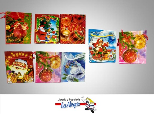 [BREMN] BOLSA DE REGALO 9,8X8 D/NAVIDAD MARCA S/M   