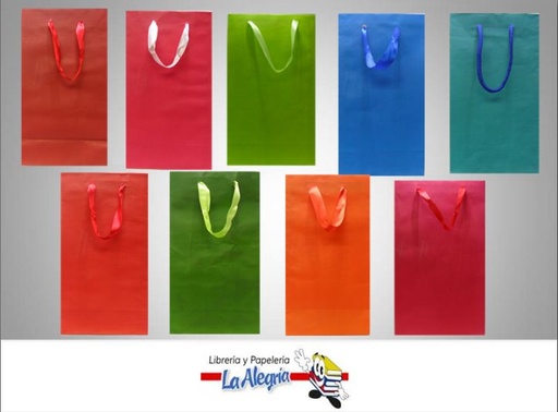 [BU10] BOLSA DE REGALO UNICOLOR 14X25CM MARCA CROMO DISEÑOS   