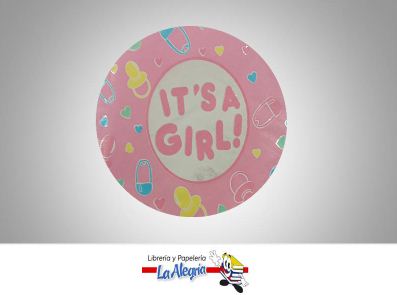[C9728] GLOBO FOIL 10 IT'S A GIRL UND MARCA KALEIDOSCOPE   