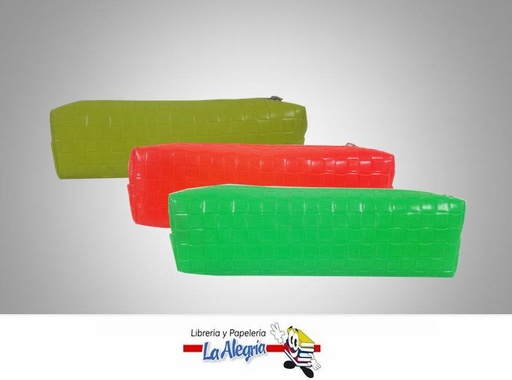 [CARTR02] CARTUCHERA LONA C/CIERRE FLUORESCENTE MARCA S/M   