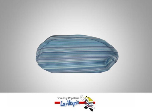 [CARTU4] CARTUCHERA TELA C/CIERRE 19X6CM AZUL MARCA S/M   
