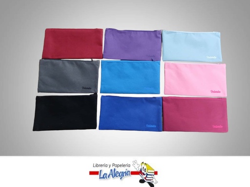 [CARTUCH01] CARTUCHERA ESCOLAR UNICOLOR 22X13CM MARCA S/M   
