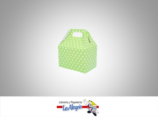 [CCFE023] CAJA CARTON 5X8.5 CM FELIZ VERDE/PUNTO U MARCA BLINDAC   