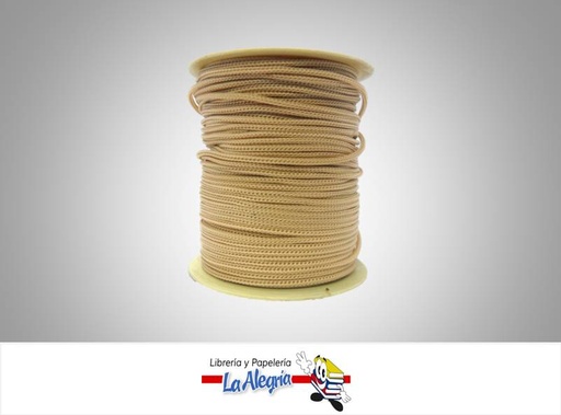 [CD003015] CORDON DE SEDA 3MM BEIGE/CREMA XMETRO MARCA S/M   