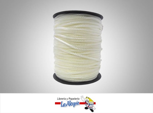 [CD003016] CORDON DE SEDA 3MM BLANCO XMETRO MARCA S/M   