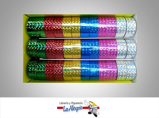 [CDHOLO36] CINTA WASHI TAPE 18MM HOLOGRAFICA UND MARCA POINTER   