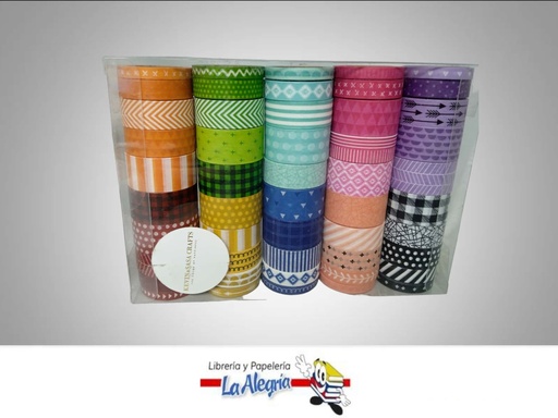 [CDWTES05] CINTA WASHI TAPE ESTAMPADOS VARIOS 10 MM UND MARCA S/M