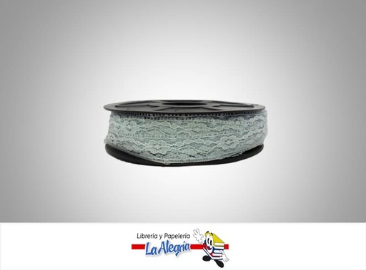 [CE17MM008] CINTA ENCAJE 17MM AZUL CIELO XMETRO MARCA S/M   