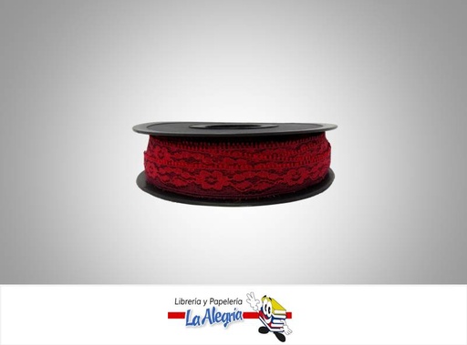 [CE17MM080] CINTA ENCAJE 17MM VINOTINTO XMETRO MARCA S/M   