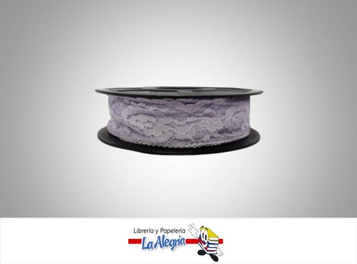 [CE45MM030] CINTA ENCAJE 45MM LILA XMETRO MARCA S/M   