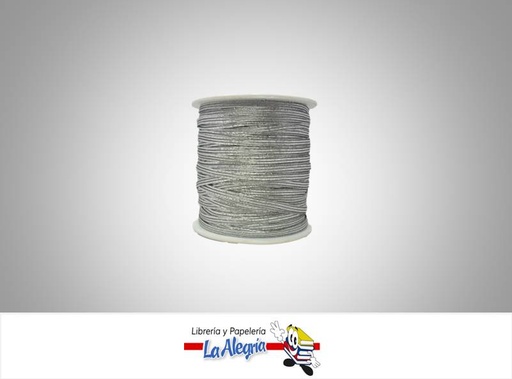 [CE5MM019] CINTA ELASTICA 5MM PLATEADO XMETRO MARCA S/M   