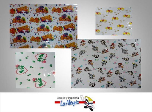 [CELOFAN006] PAPEL CELOFAN 70CM ESTAMPADO X METRO MARCA S/M