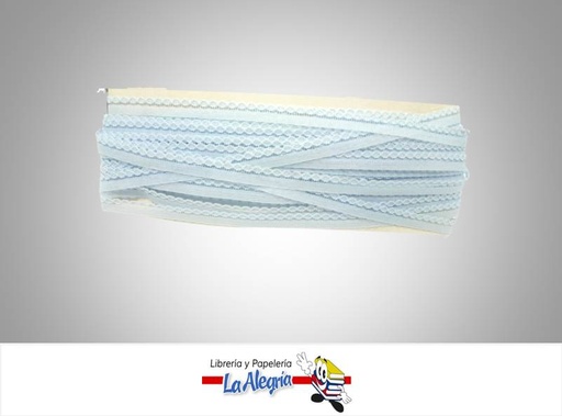[CEN004] CINTA ENCAJE 09MM AZUL CIELO XMETRO MARCA S/M   