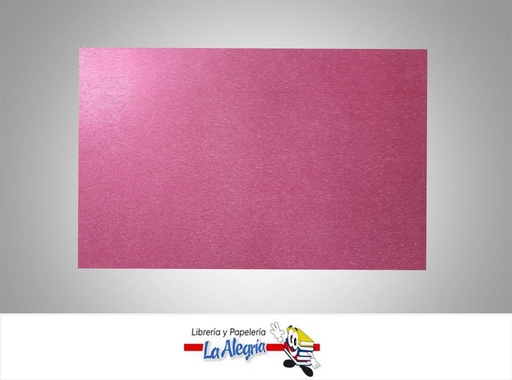 [CES00350X70] CARTULINA ESCARCHADA MICRO METALIZADA 50X70 CM ROSADO UND 350GR MARCA S/M