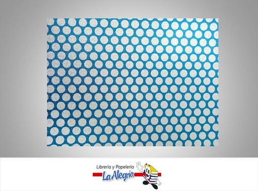 [CF00313] CARTULINA MICRO ESCARCHADA ESTAMPADA 50X70CM LUNAR TURQUESA UND MARCA S/M