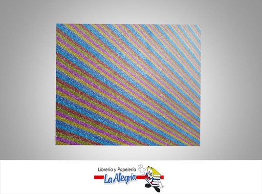 [CF00700] CARTULINA MICRO ESCARCHADA ESTAMPADA 50X70CM FRANJA COLOR UND MARCA S/M
