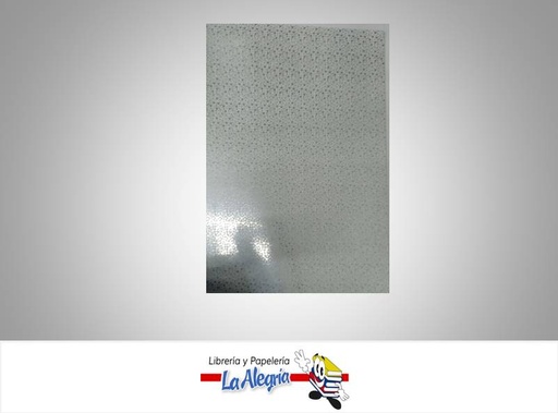 [CF05801] CARTULINA MICRO ESCARCHADA ESTAMPADA 50X70CM CORAZON PLATA UN MARCA S/M