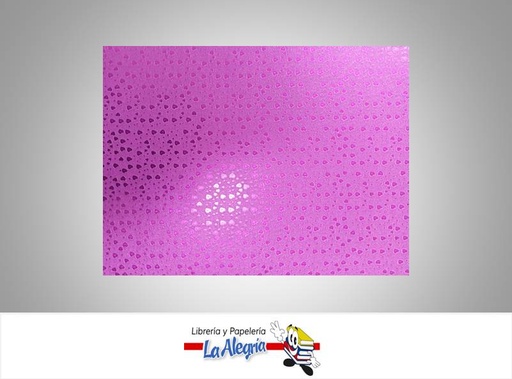 [CF05809] CARTULINA MICRO ESCARCHADA ESTAMPADA 50X70CM CORAZON P FUCSIA UND MARCA S/M