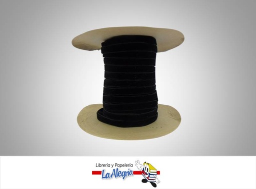 [CG1000] CINTA GAMUZADA 7MM NEGRO P/METRO MARCA S/M   
