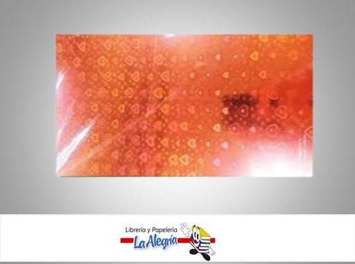 [CHOL02050X70] CARTULINA DOBLE FAZ HOLOGRAFICA 50X70 CORAZON ROJO 230GR MARCA S/M