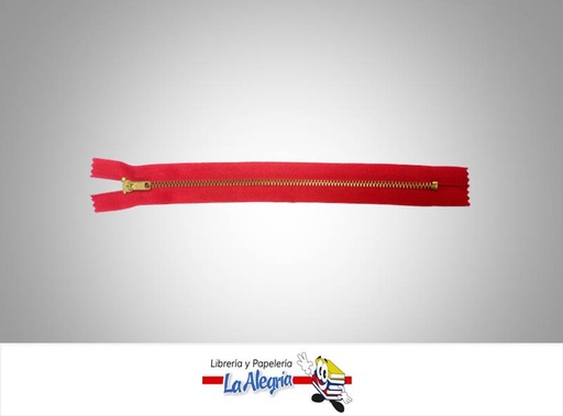 [CIERRE20H003] CIERRE METALICO 20CM ROJO UND MARCA S/M   