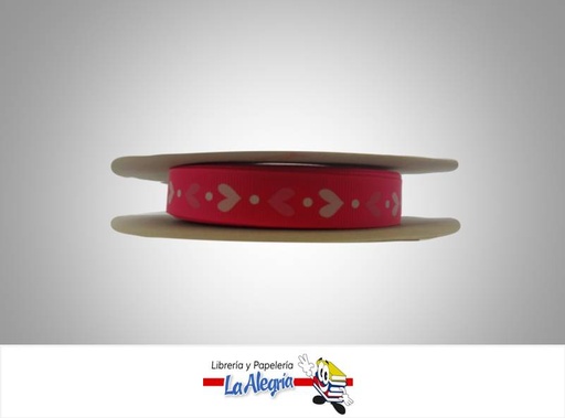 [CIN024T50501] CINTA GORSS 16MM FUCSIA/CORAZON XMETRO MARCA S/M   