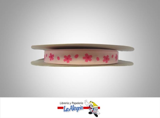 [CIN024T51002] CINTA GORSS 16MM ROSADO/FLOR XMETRO MARCA S/M   