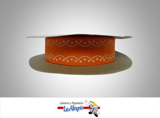 [CIN024T60101] CINTA GROSS 25MM NARANJA/CURVA XMETRO MARCA S/M   