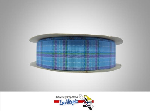 [CIN024T6011] CINTA GROSS CUADRO 25MM AZUL MEDIO XMETR MARCA S/M   