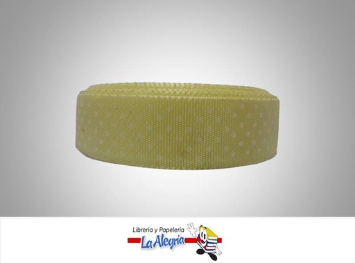 [CIN024T60201] CINTA GROSS 25MM AMARILL C/BLAN/PUNTO XM MARCA S/M   