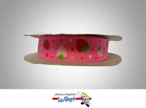 [CIN024T60301] CINTA GROSS 25MM ROSADO/FRESA XMETRO MARCA S/M   