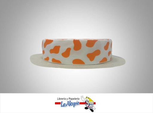 [CIN024T60505] CINTA GROSS 25MM BLANCO/NARANJ/MANCHA XM MARCA S/M   