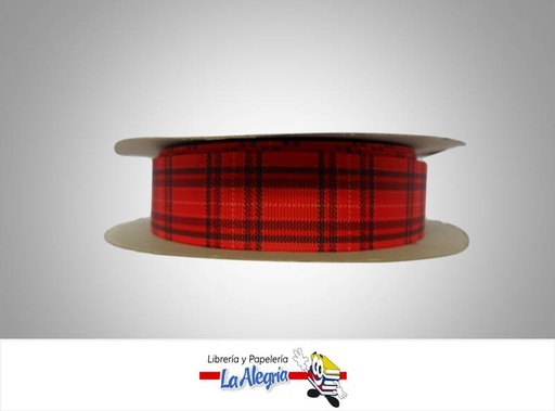 [CIN024T6051] CINTA GROSS CUADRO 25MM ROJO XMETRO MARCA S/M   