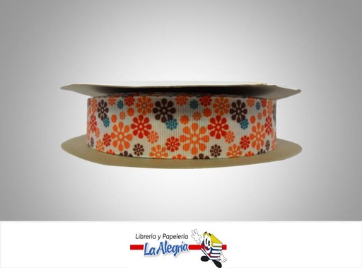 [CIN024T60601] CINTA GROSS 25MM BLANCO/NAR-MARR/FLOR XM MARCA S/M   