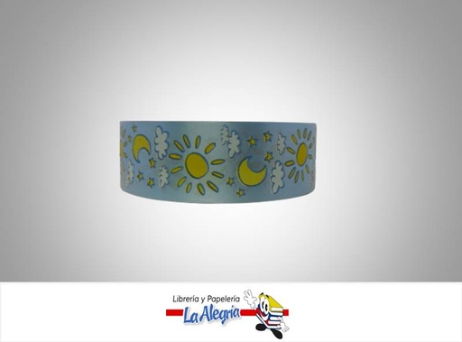 [CINT3501008] CINTA ESTAMPADA BABY 35MM AZUL/ SOL XM MARCA BOLIS   