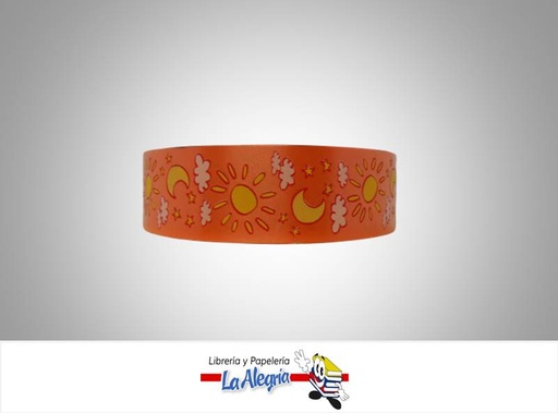 [CINT3501042] CINTA ESTAMPADA BABY 35MM NARANJA/SOL XM MARCA BOLIS   