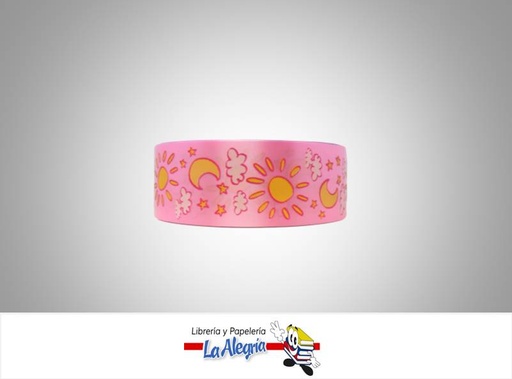 [CINT3501061] CINTA ESTAMPADA BABY 35MM ROSADO/SOL XMT MARCA BOLIS   