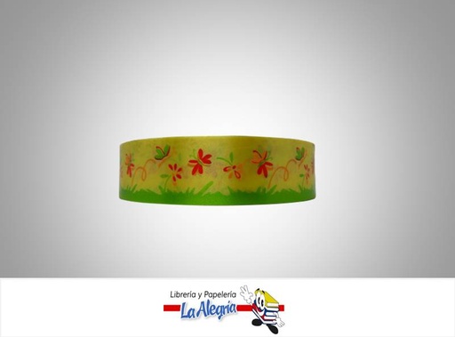 [CINT3502002] CINTA ESTAMPADA BABY 35MM AMAR/JARDIN XM MARCA BOLIS   
