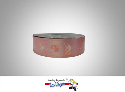 [CINT3504062] CINTA ESTAMPADA BABY 35MM ROSADO CLAR XM MARCA BOLIS   